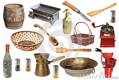 Vintage kitchen objects Stock Photo