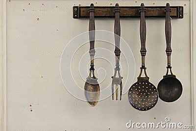 Vintage kitchen utensils Stock Photo