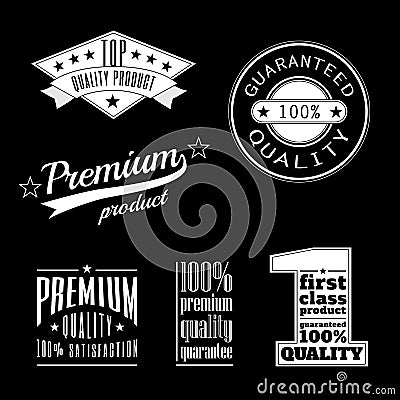 Vintage labels - premium and top quality products Vector Illustration