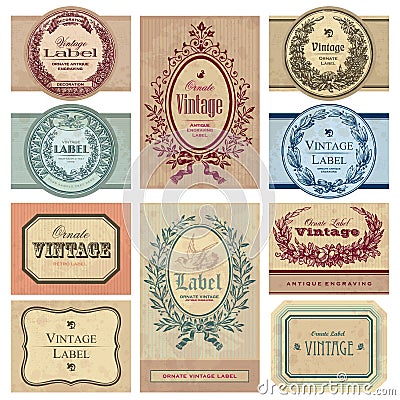 Vintage labels set (vector) Vector Illustration