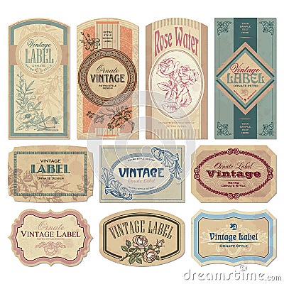 Vintage labels set (vector) Vector Illustration