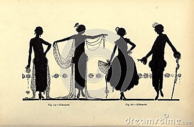 Vintage ladies illustration Cartoon Illustration