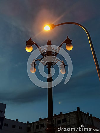 034 - Vintage Lamp Post Stock Photo