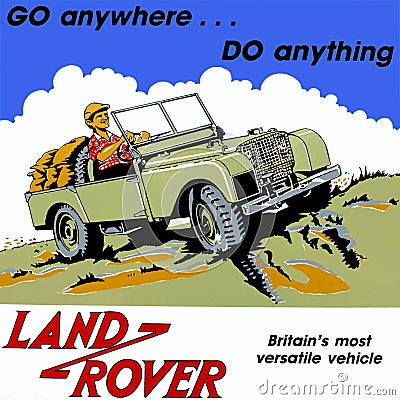 Old Vintage Land Rover Truck Editorial Stock Photo