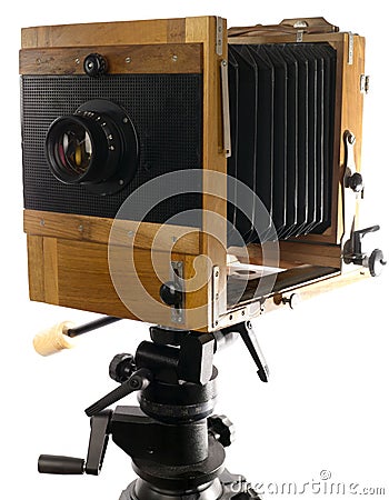 Vintage large format photo camera Stock Photo