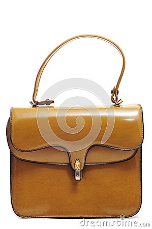 Vintage leather purse Stock Photo