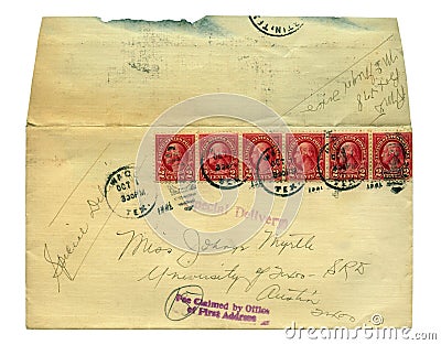 Vintage Letter Stock Photo