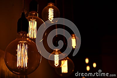 Vintage light bulbs Stock Photo