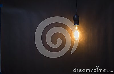 Vintage Lightbulb Hanging Stock Photo