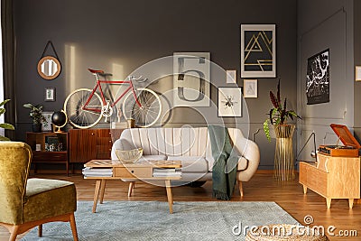 Vintage living room interior Stock Photo