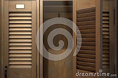 Vintage Locker And Open Door Stock Photo