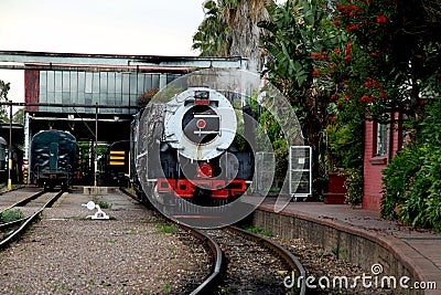 Vintage locomotive steam train Stock Photo