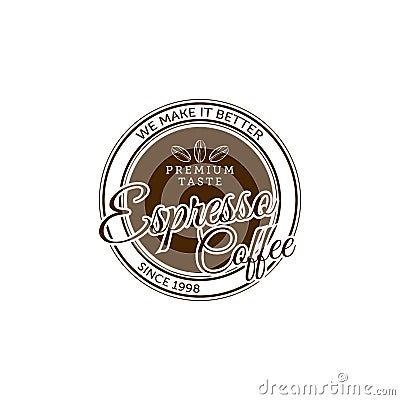 vintage logo for coffee shop icon vector sign symbol illustration design Vector Illustration