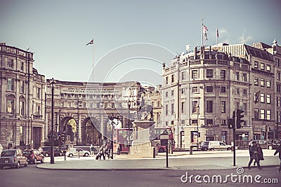 Vintage London Scene Editorial Stock Photo