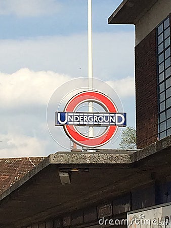 Vintage London underground signage Editorial Stock Photo