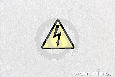 Vintage looking Signal of danger of death by electrocution following an electric shock Stock Photo