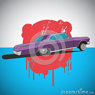 Vintage low rider logo, badge, sign, emblems Vector Illustration