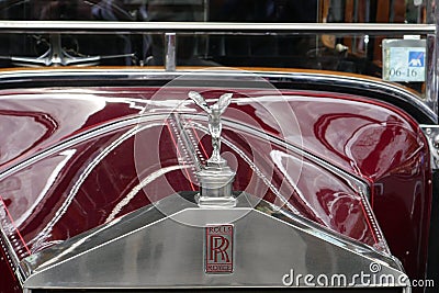 Vintage Luxury Rolls Royce 1928 20HP Car front grill Editorial Stock Photo