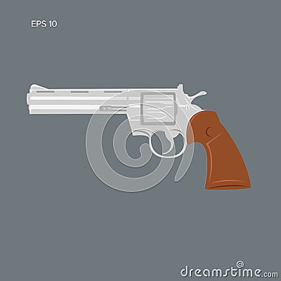 Vintage magnum revolver vector illusatration Vector Illustration