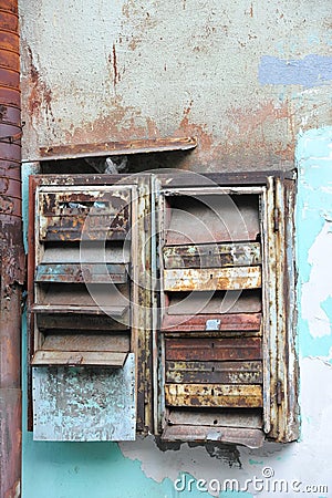 Vintage mail box Stock Photo