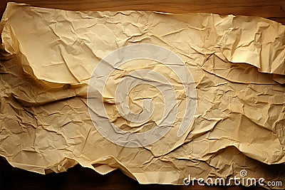 Vintage manuscript Close up of crinkled parchment with sepia toned streaks Stock Photo