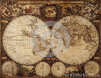 Vintage map Stock Photo