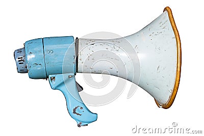 Vintage megaphone bullhorn Stock Photo