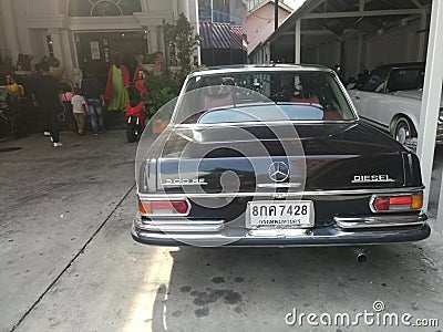 Vintage Mercedes in bangkok Editorial Stock Photo