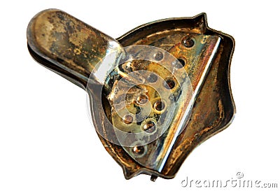 Vintage metal lemon squeezer Stock Photo