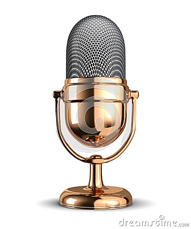 Vintage microphone Stock Photo