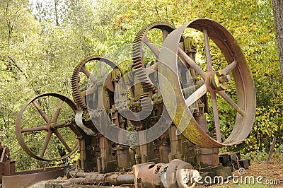 Vintage Mining Machine Gears 3 Stock Photo