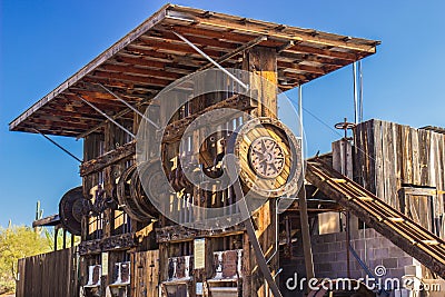 Vintage Mining Rock Crushing Equipment Stock Photo