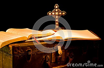 Vintage Missionary, religous, church supplies Stock Photo