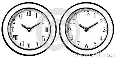 Vintage Modern Classic Wall Clock Clocks Stock Photo