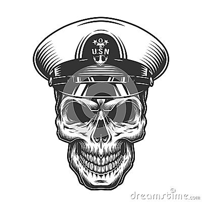 Vintage monochrome military concept Vector Illustration