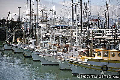 Vintage Monterey Clipper Fishing Boats Editorial Stock Photo