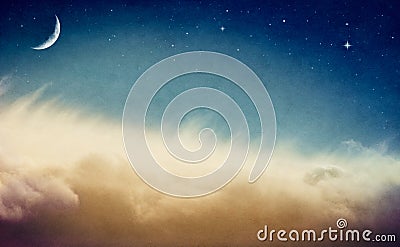 Vintage Moon Stock Photo