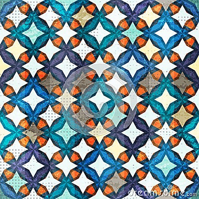 Vintage mosaic seamless pattern Vector Illustration