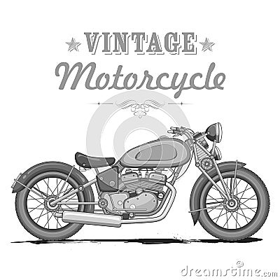 Vintage Motorcycle Vector Illustration