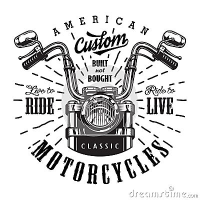 Vintage motorcycle logo template Vector Illustration