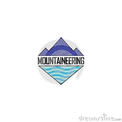 Vintage Mountaineering Logo applied for outdoor and activity logo design inspiration. Vector Illustration