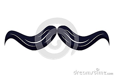 Vintage moustache catoon Vector Illustration