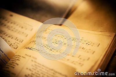 Vintage Music Notes Stock Photo