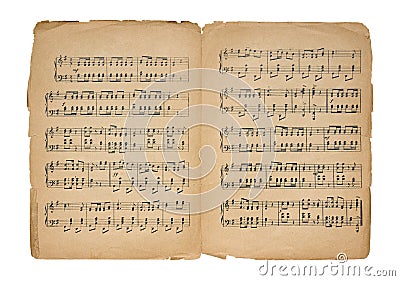 Vintage music sheet Stock Photo