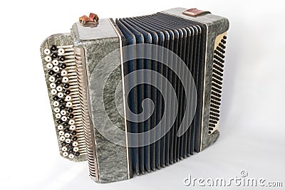 vintage musical accordion Stock Photo