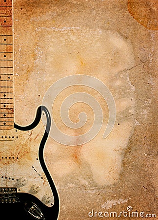 Vintage musical background Stock Photo