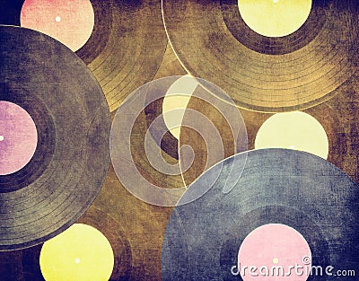 Vintage musical background Stock Photo
