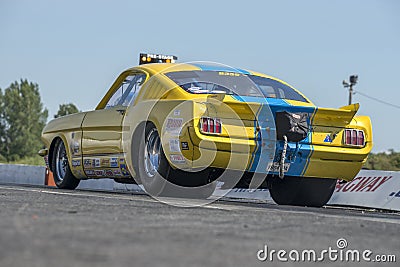 Vintage mustang on the track Editorial Stock Photo