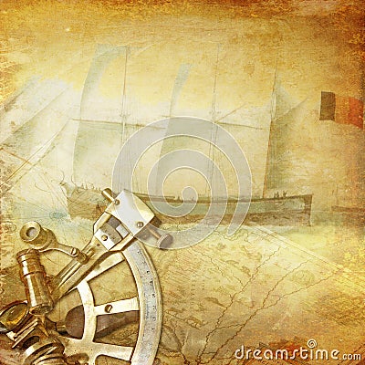 Vintage Nautical Background Stock Image - Image: 25412431