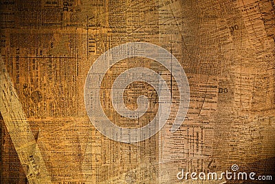 Vintage Newspapers Background Stock Photo